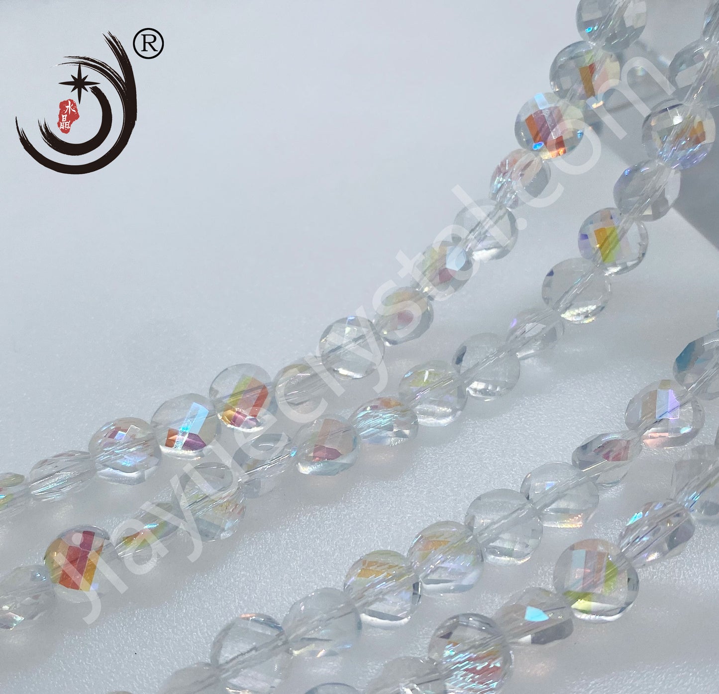 8MM Tile Shape Crystal Glass Beads Whole Sale For DIY Jewelry (10145)