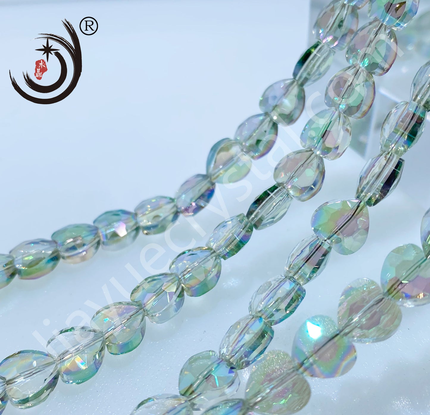 8MM/10MM Faceted Heart Shape Glass Crystal Beads Wholesale For DIY Jewelry (50048)