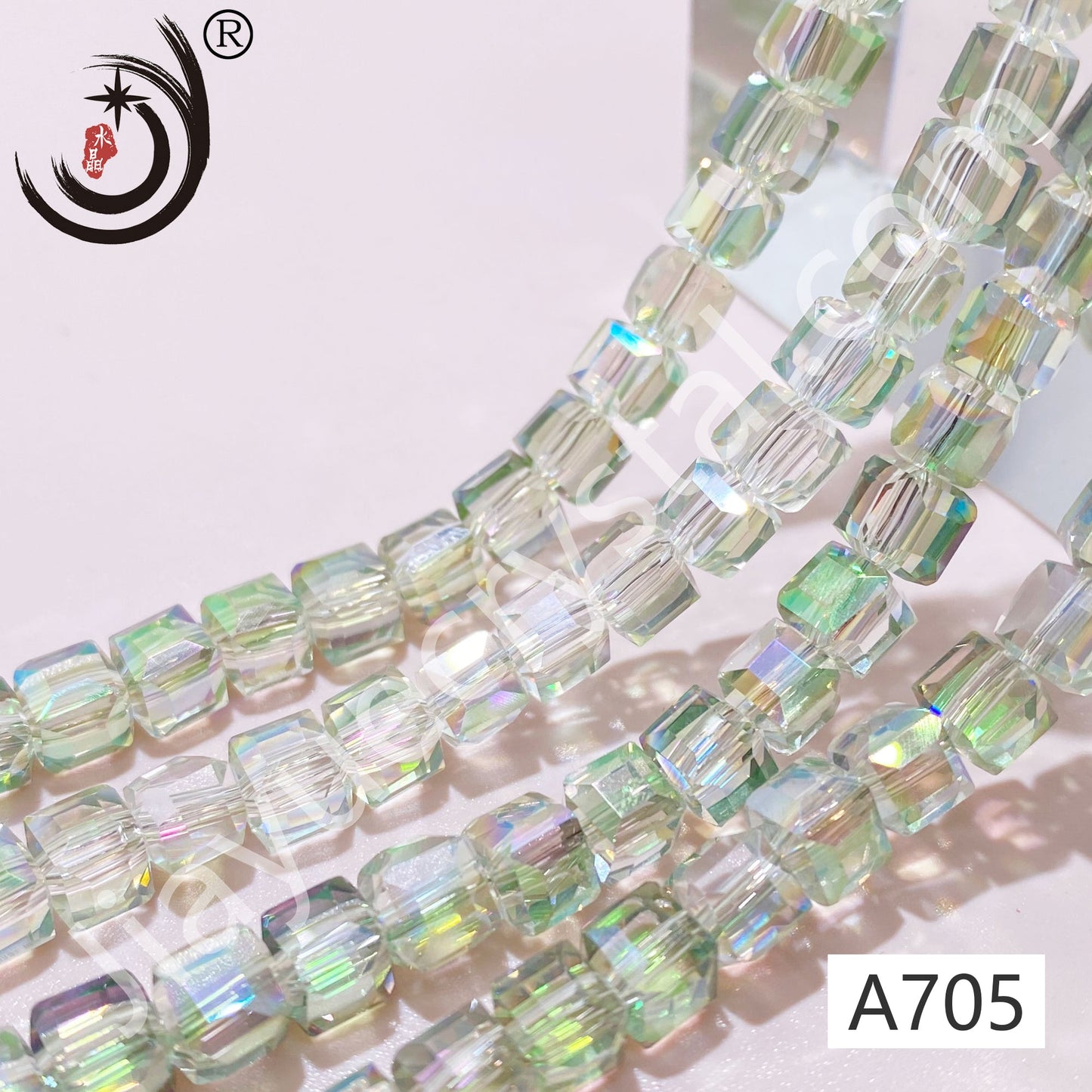 6MM Cubes and Squares Beads Glass Crystal Beads Wholesale For DIY Jewelry (10028)