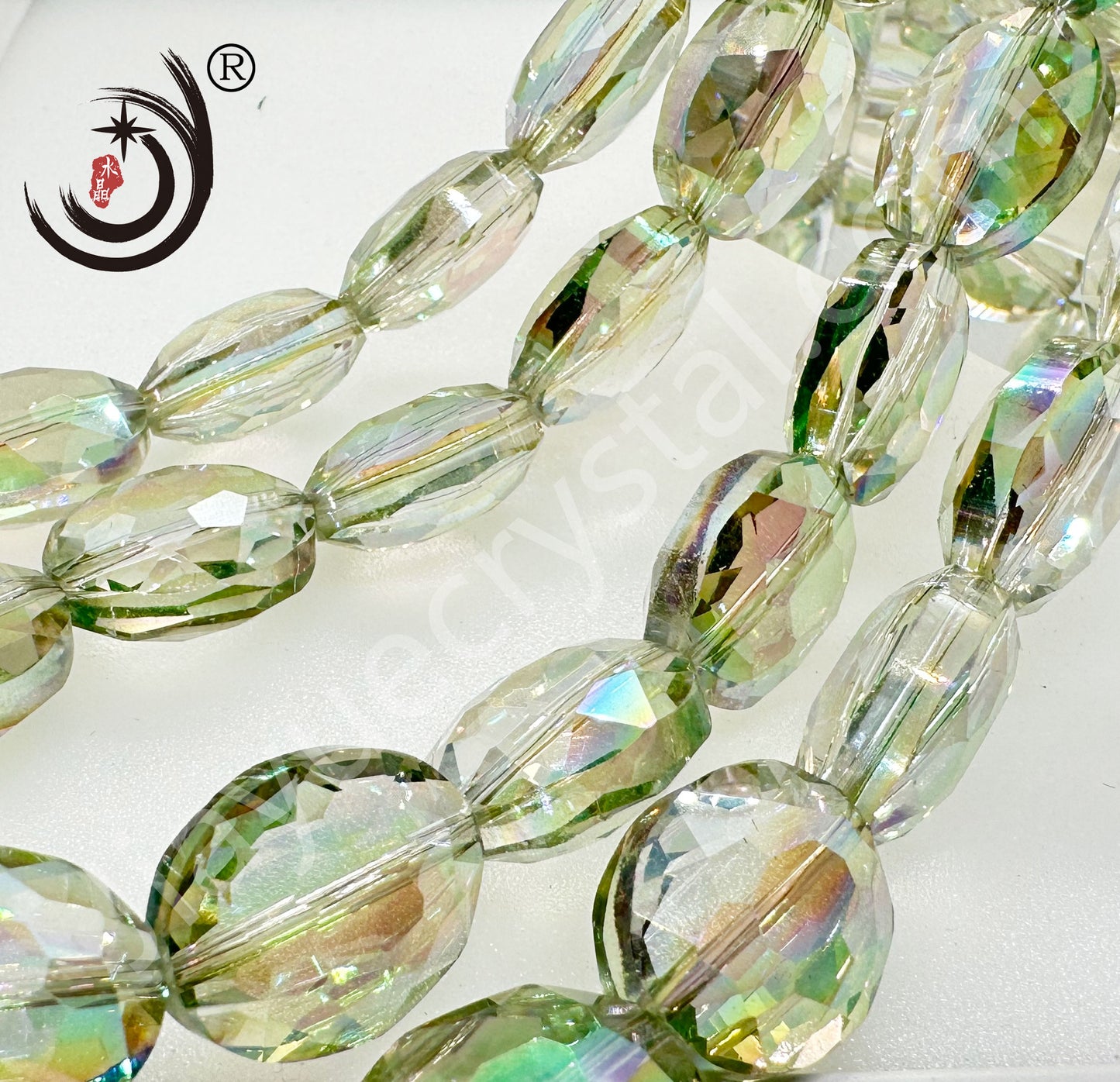 16X20MM Faceted Oval Crystal Glass Beads Whole Sale For DIY Jewelry (50063)