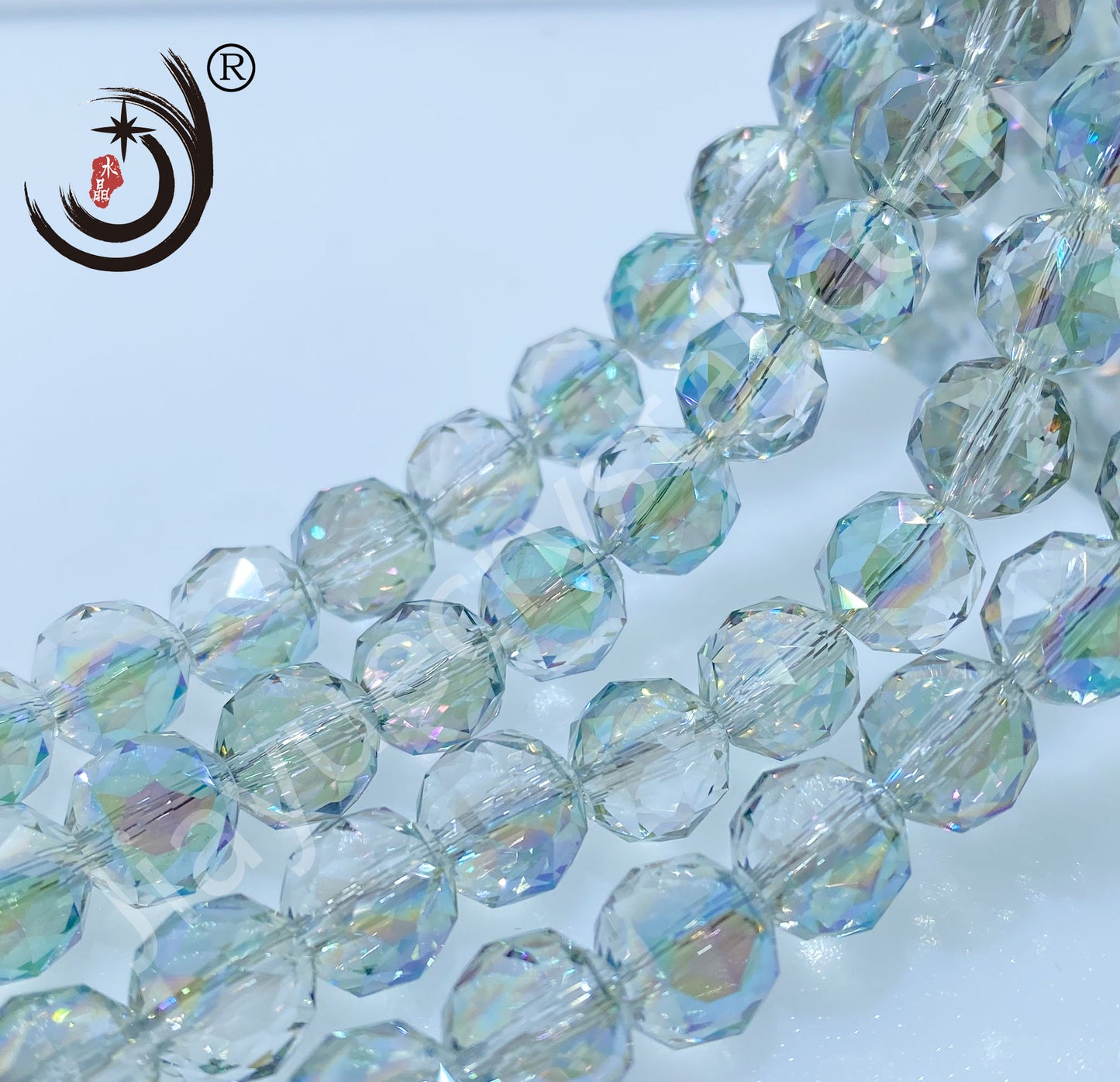 8MM Flower Ball  Beads Glass Crystal  Beads Wholesale For DIY Jewelry （10162）