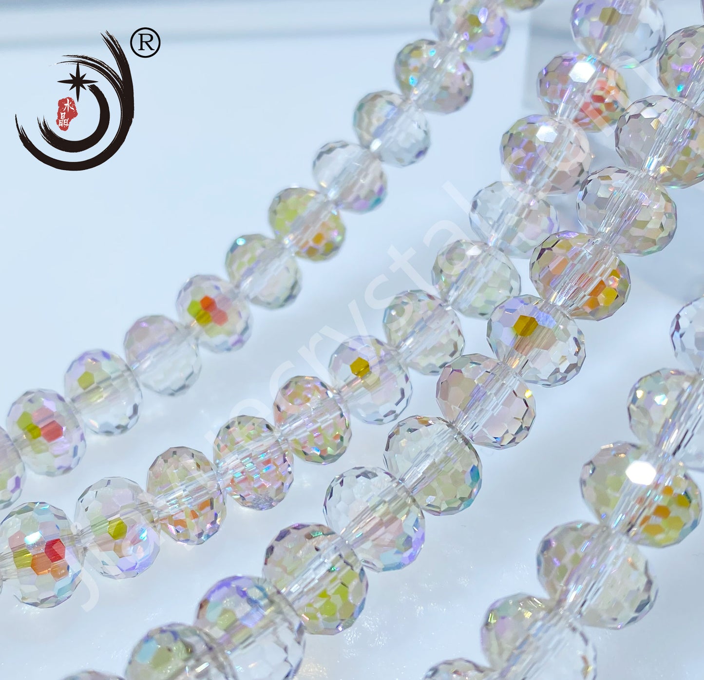 8MM 96 Faceted Rondelle Crystal Glass Beads Wholesale For DIY Jewelry (15500)