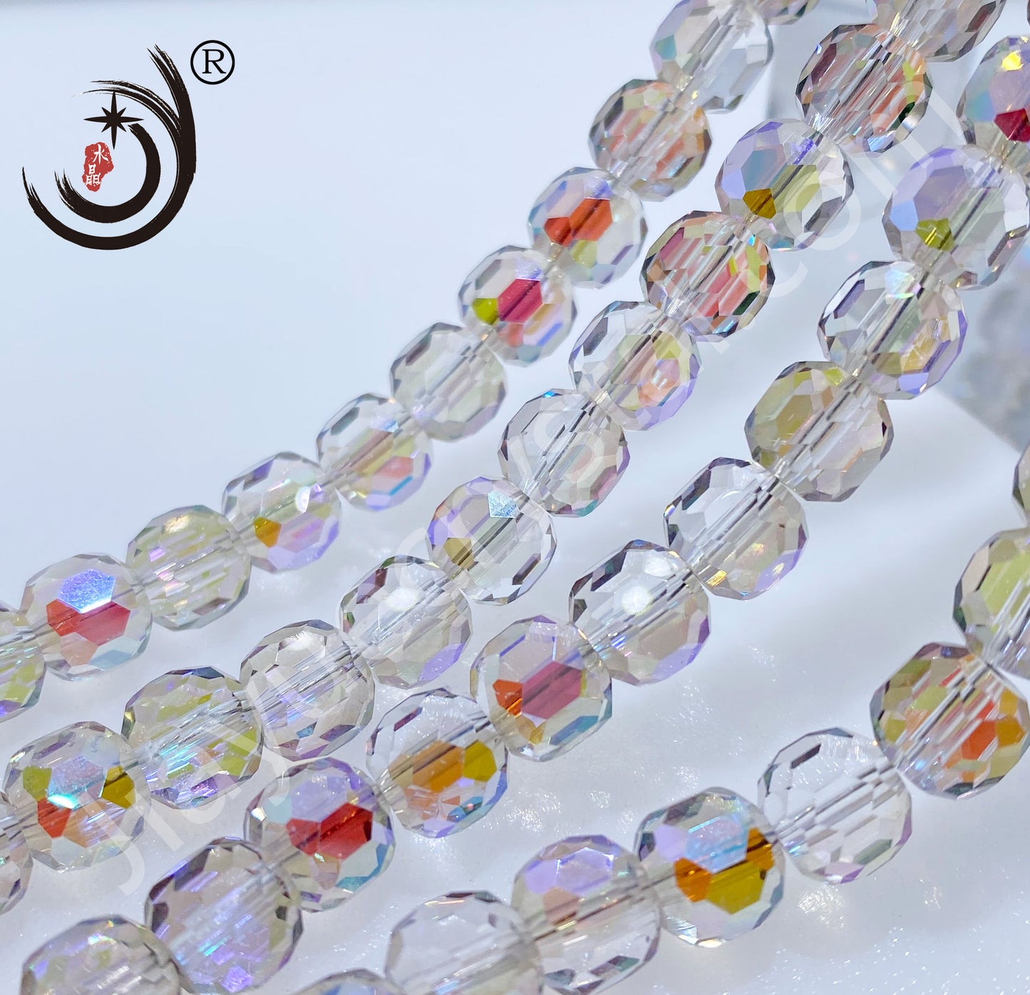 8MM Cylinder Crystal Glass Beads Whole Sale For Jewelry (10138)