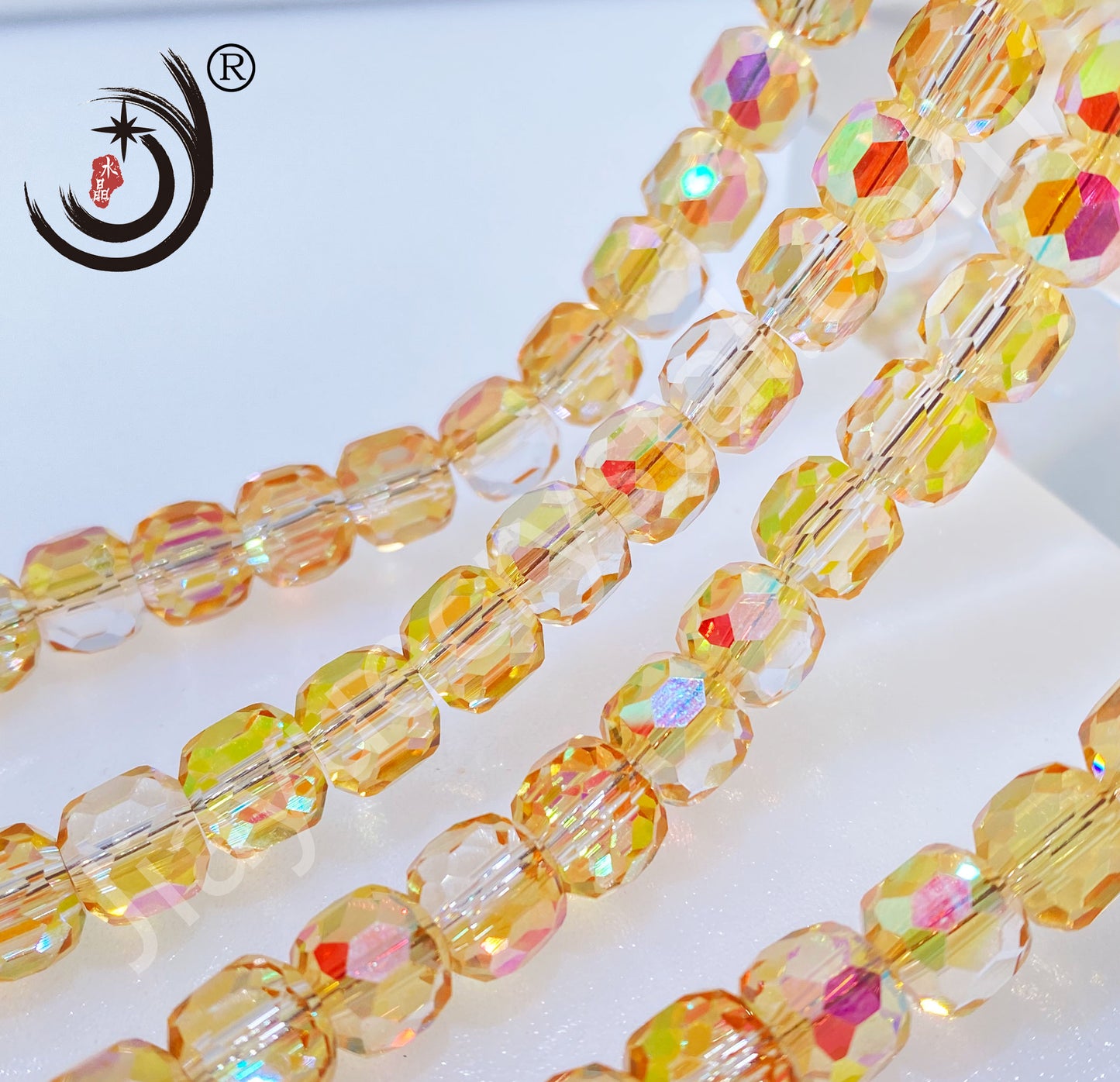 8MM Cylinder Crystal Glass Beads Whole Sale For Jewelry (10138)