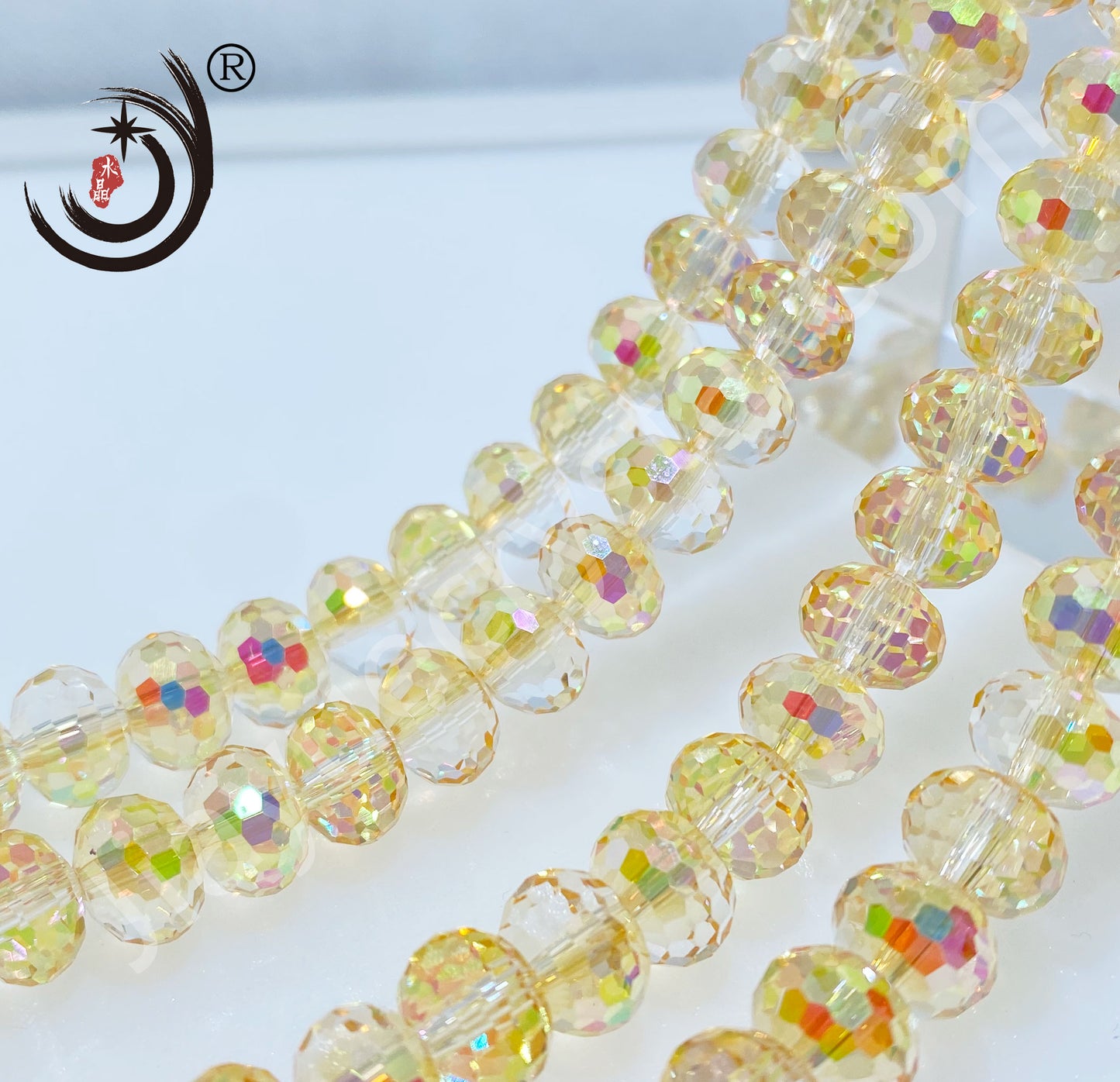 8MM 96 Faceted Rondelle Crystal Glass Beads Wholesale For DIY Jewelry (15500)