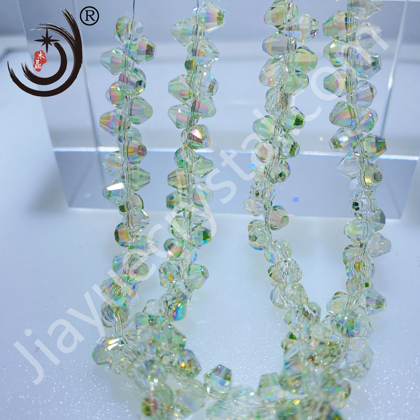 6MM Cross hole Bicone Beads Glass Crystal Beads Wholesale For DIY Jewelry （15000）