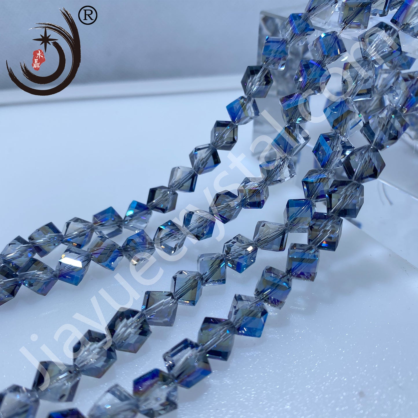 8MM Diagonal square Beads Glass Crystal Beads Wholesale For DIY Jewelry （10036）