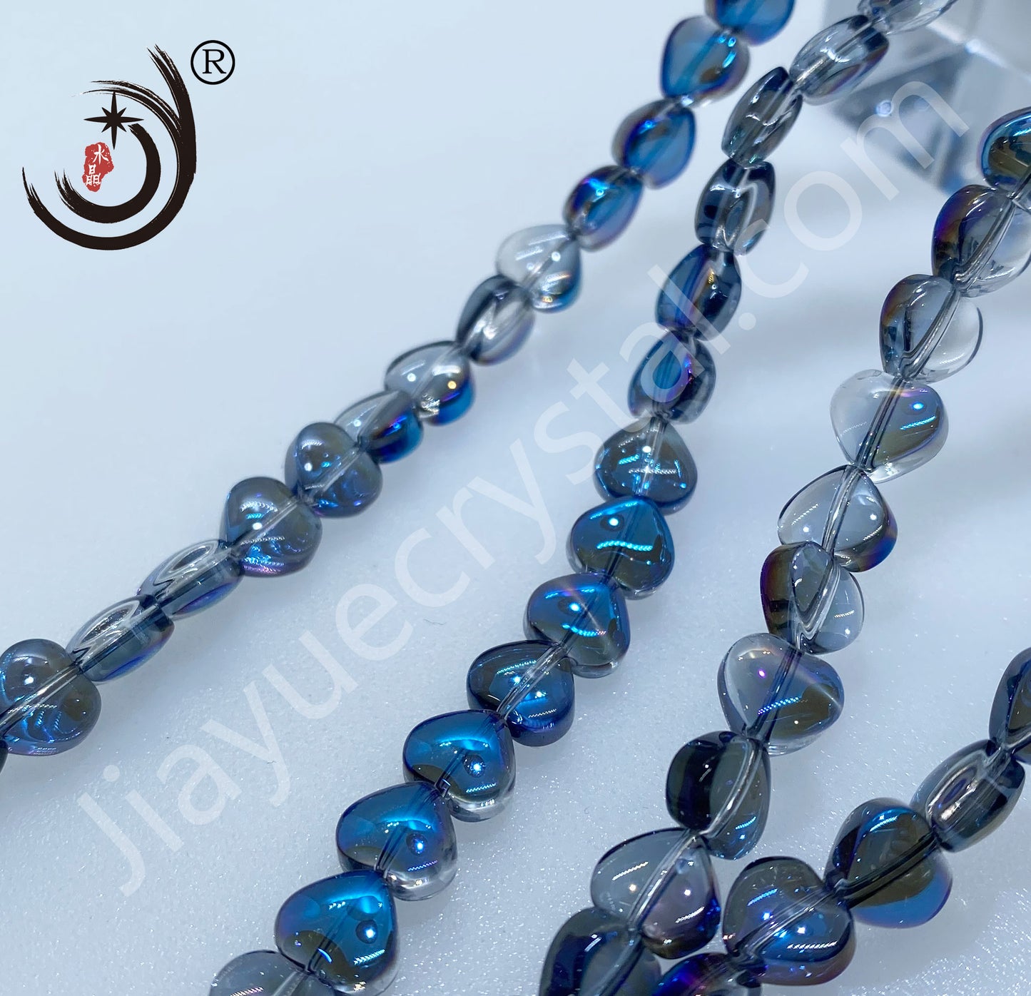 6/8/10MM Smooth Heart Glass Crystal Beads Wholesale For DIY Jewelry (18000)