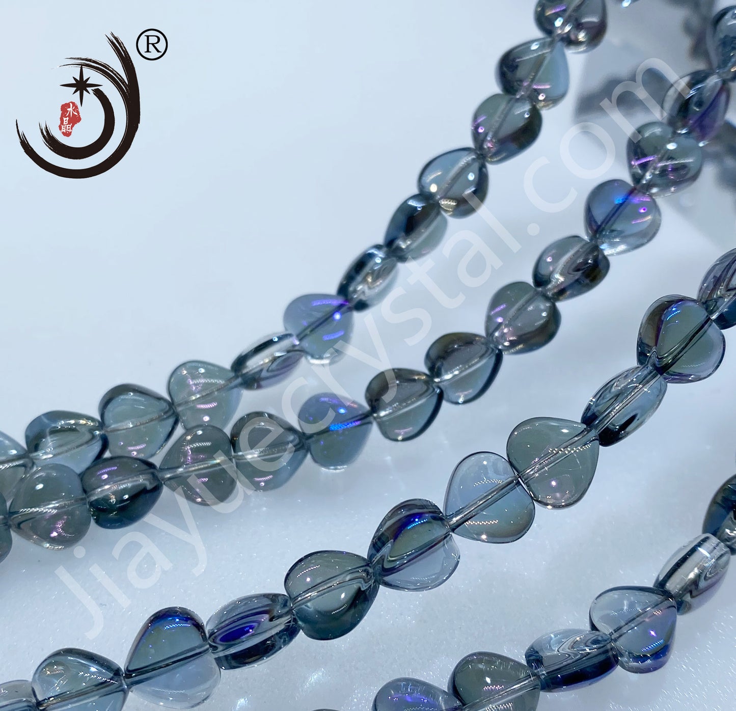 6/8/10MM Smooth Heart Glass Crystal Beads Wholesale For DIY Jewelry (18000)