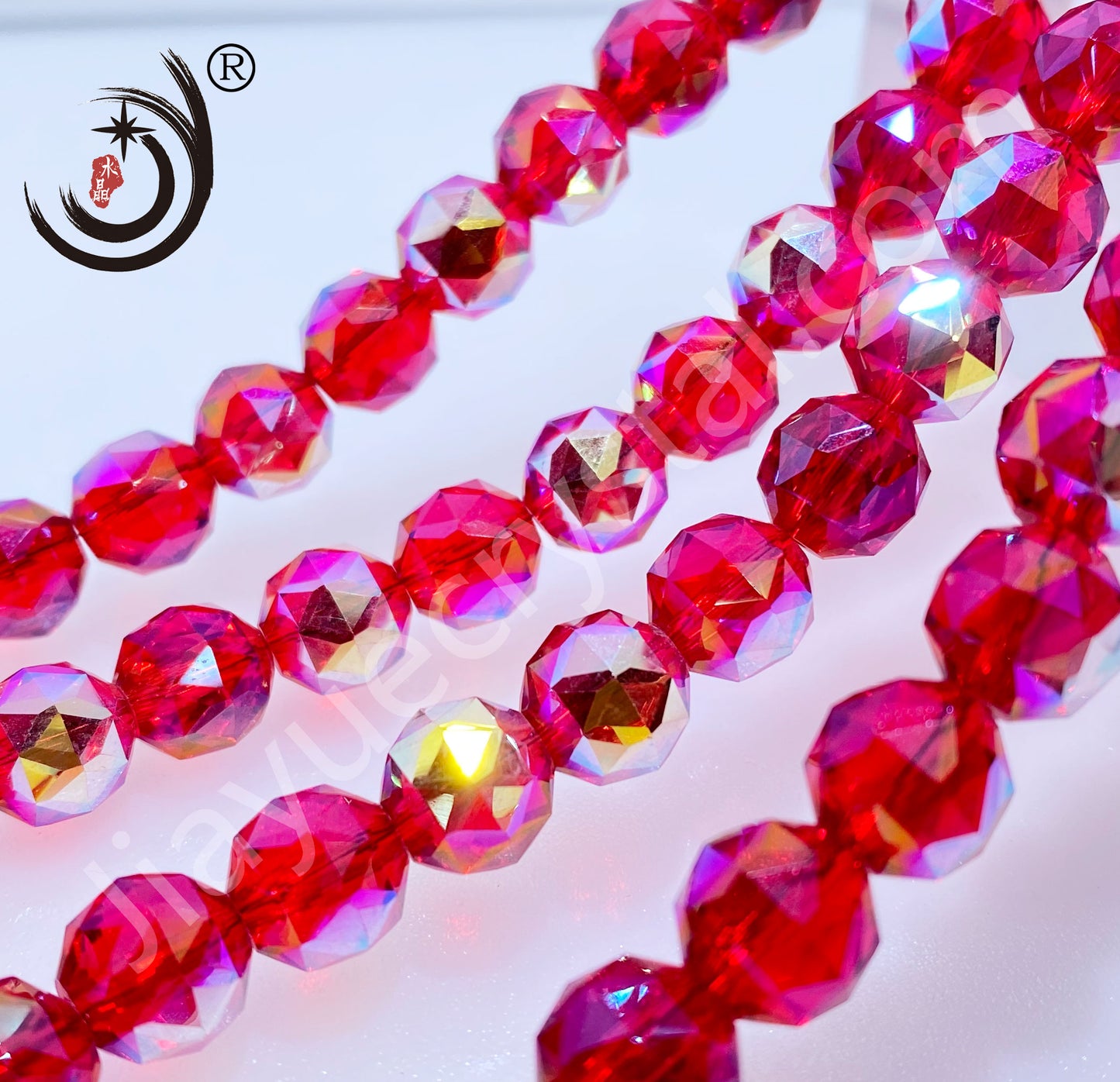 8MM Flower Ball  Beads Glass Crystal  Beads Wholesale For DIY Jewelry （10162）