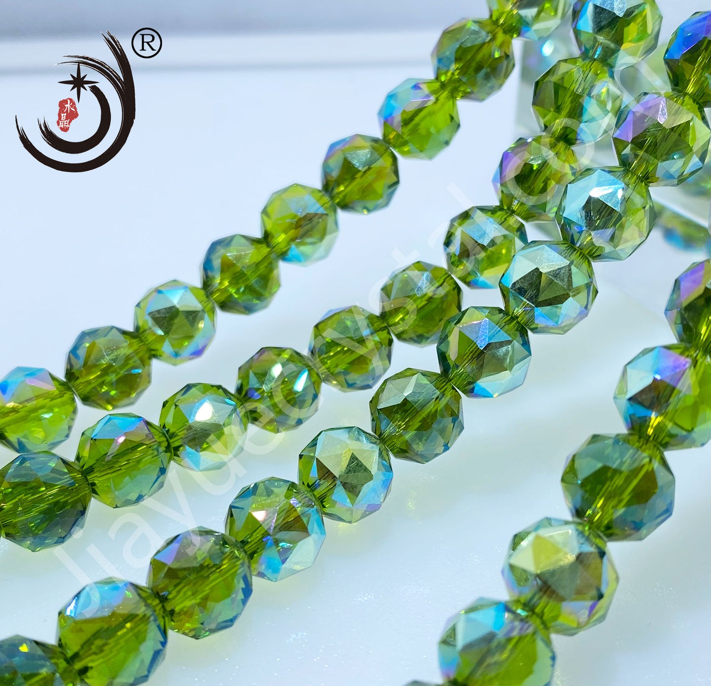 8MM Flower Ball  Beads Glass Crystal  Beads Wholesale For DIY Jewelry （10162）