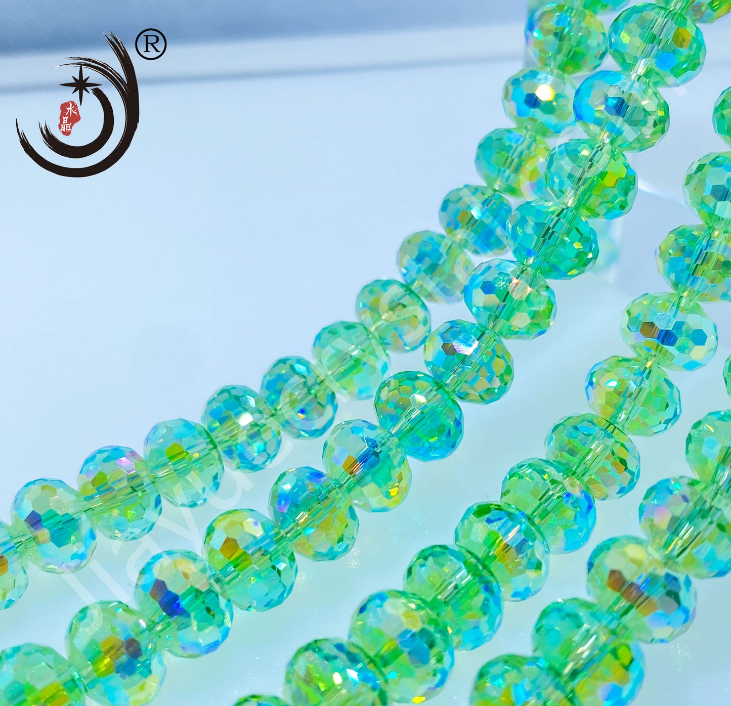 8MM 96 Faceted Rondelle Crystal Glass Beads Wholesale For DIY Jewelry (15500)