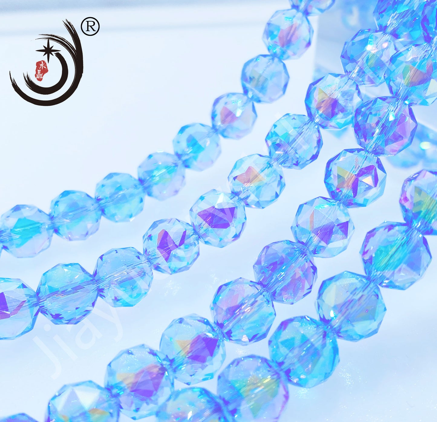 8MM Flower Ball  Beads Glass Crystal  Beads Wholesale For DIY Jewelry （10162）