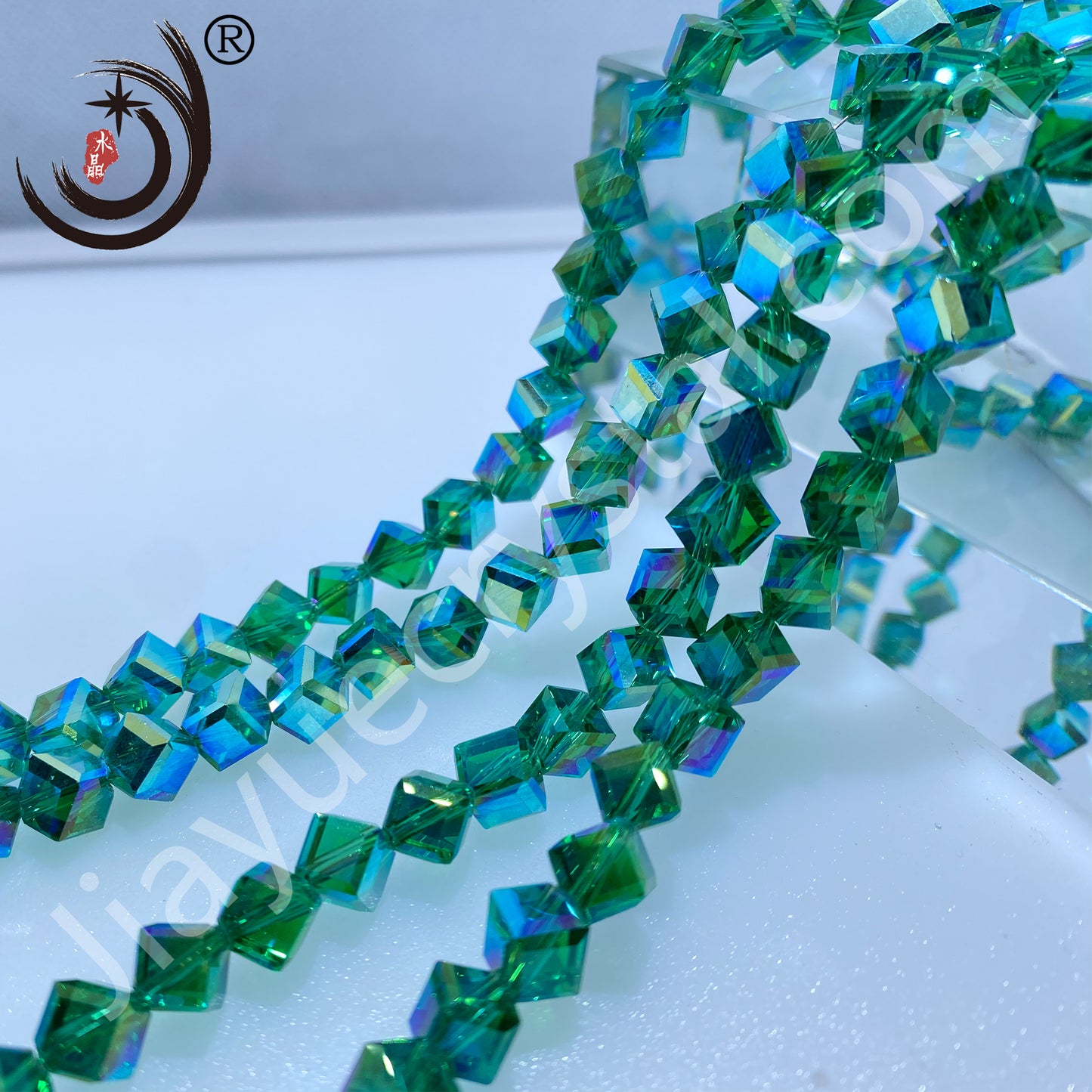 8MM Diagonal square Beads Glass Crystal Beads Wholesale For DIY Jewelry （10036）