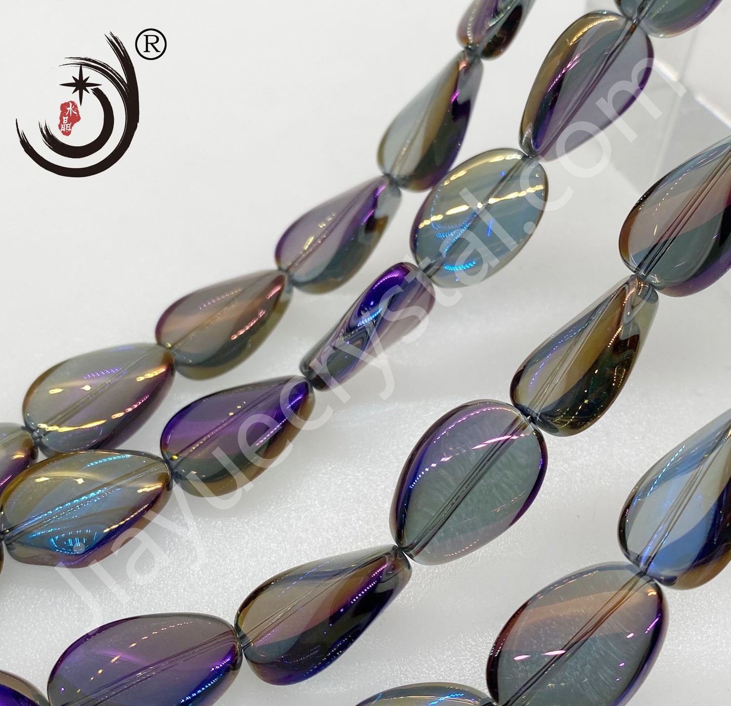 18MM Willow Leaf Shape Crystal Glass Beads Whole Sale For DIY Jewelry (30018)