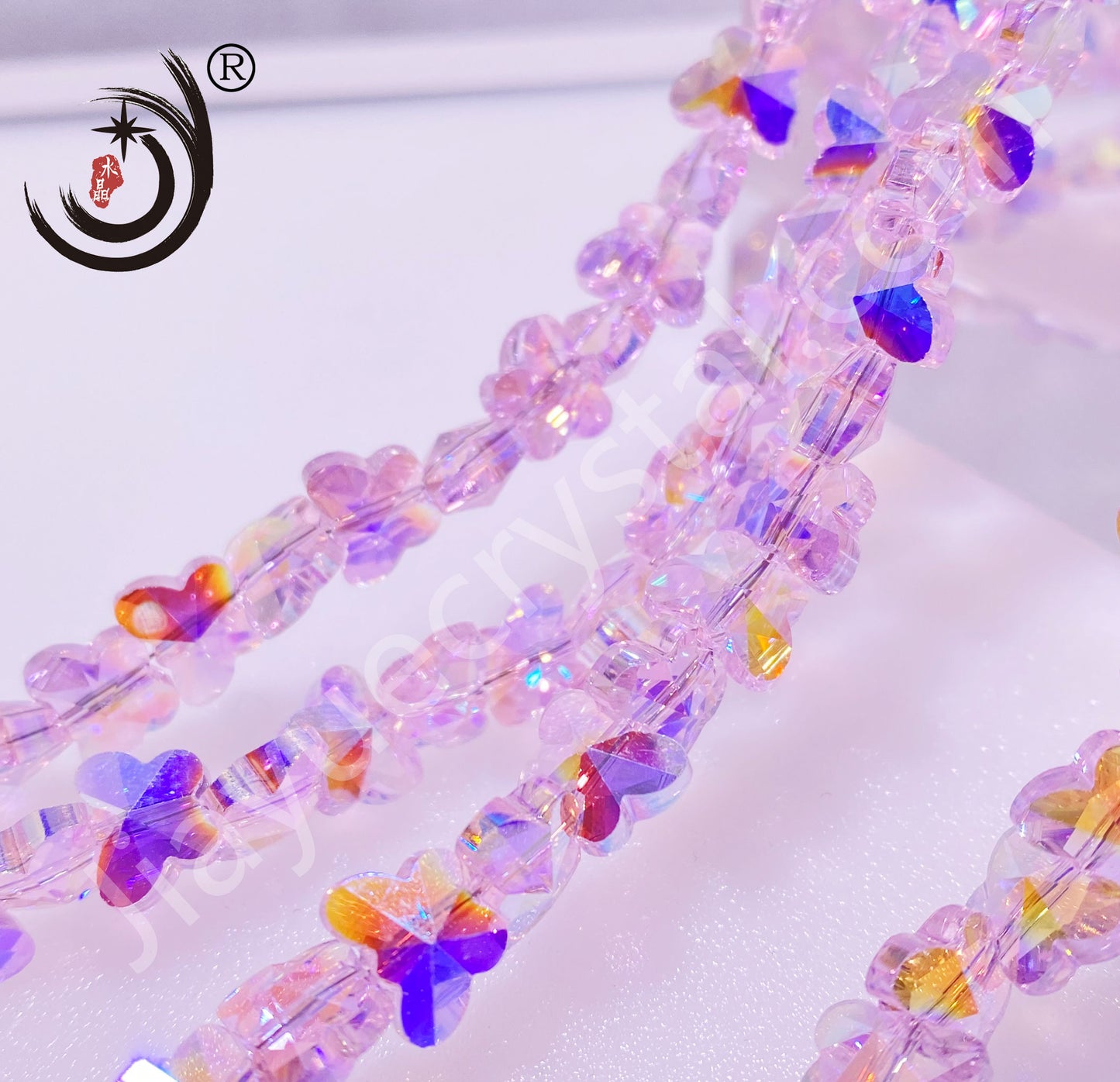 10MM/14MM Butterfly Beads Glass Crystal Beads Wholesale For DIY Jewelry(50034)