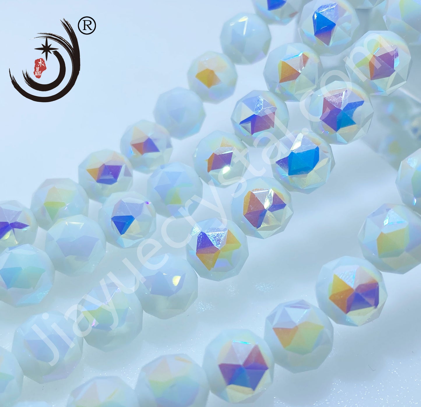 8MM Flower Ball  Beads Glass Crystal  Beads Wholesale For DIY Jewelry （10162）