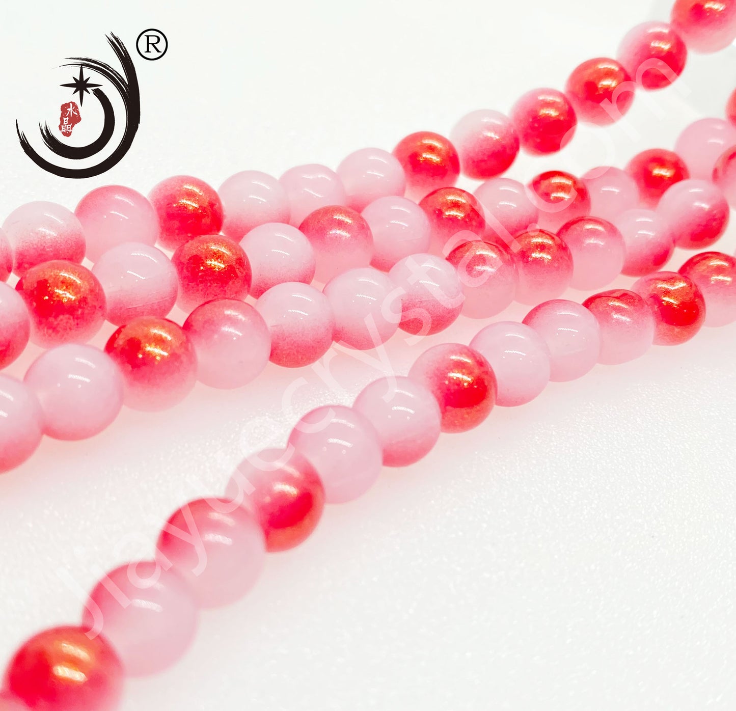 8MM Paint Color Beads Round Glass Crystal Beads Wholesale For DIY Jewelry (19700)