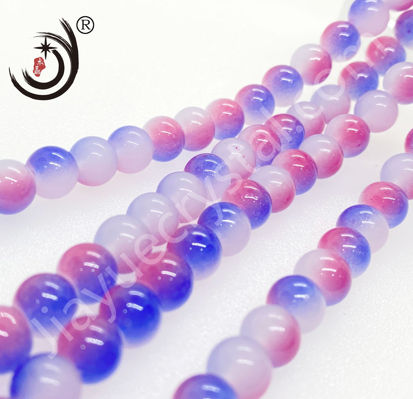 8MM Paint Color Beads Round Glass Crystal Beads Wholesale For DIY Jewelry (19700)