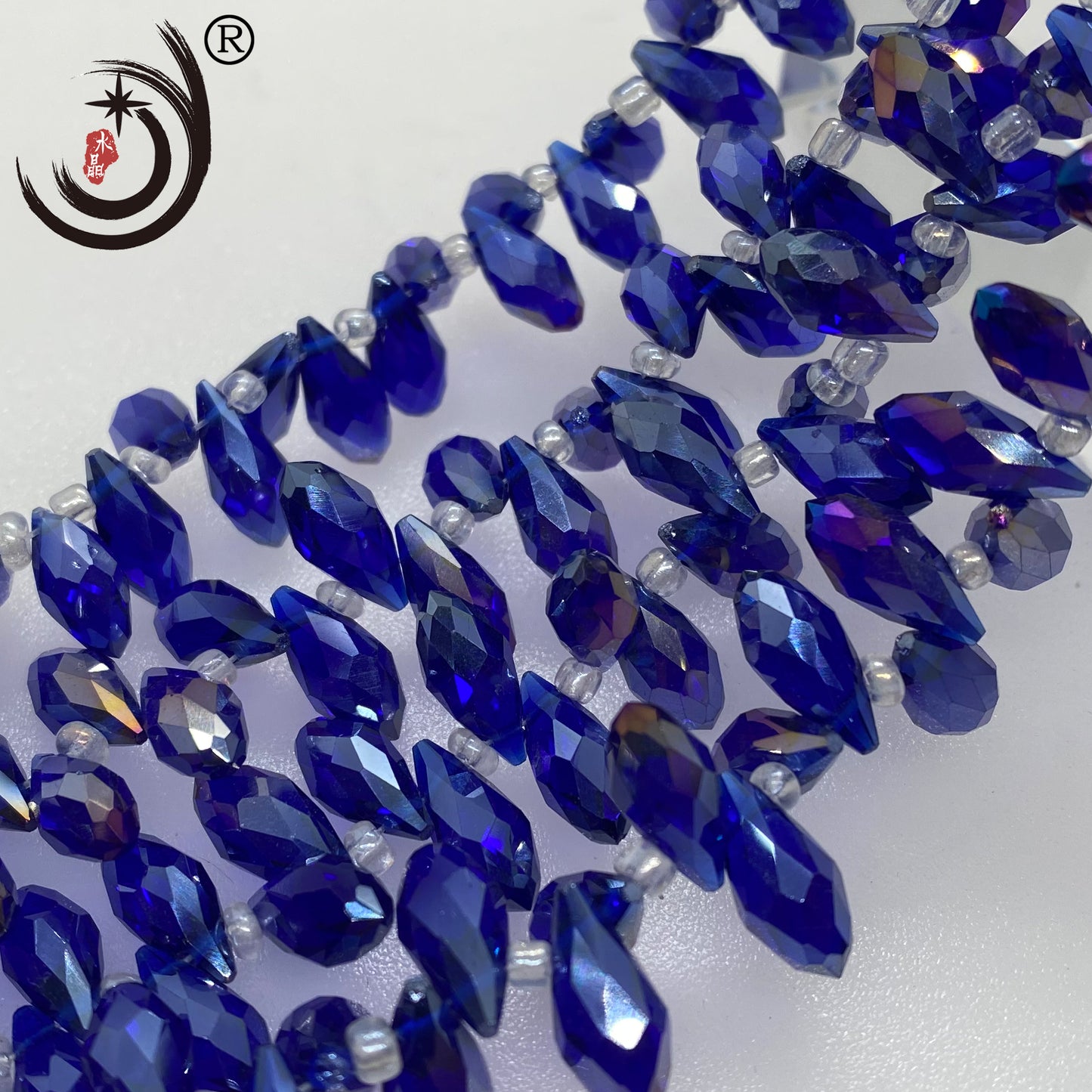 6X12MM Cross Hole Water Drop Crystal Glass Beads Wholesale For DIY Jewelry (40003)