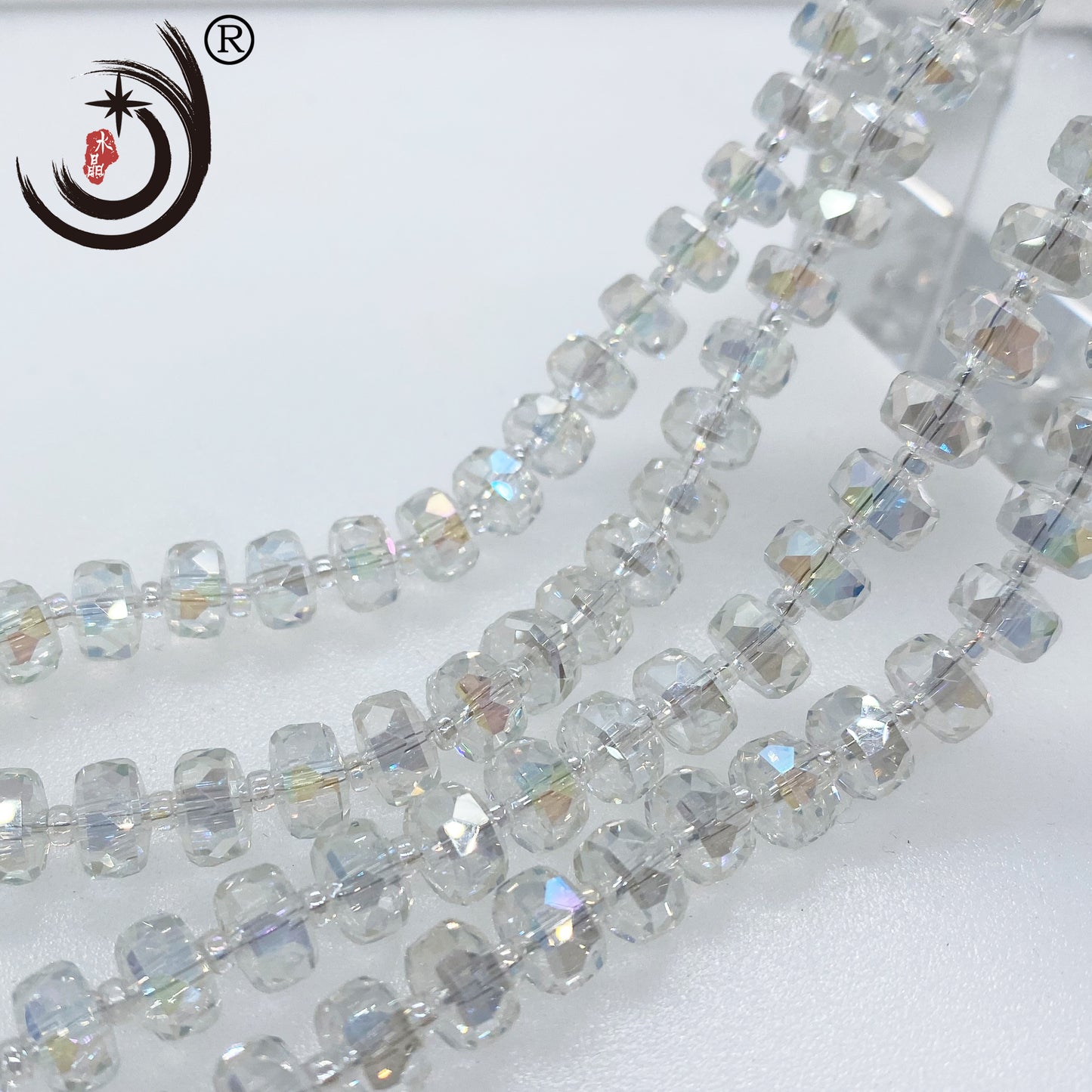 6MM/8MM Wheel Beads Crystal Glass Beads Whole Sale For DIY Jewelry (10117）