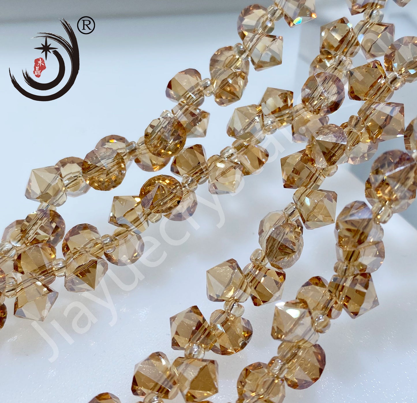 8MM Pointed Corner Glass Crystal Beads Wholesale For DIY Jewelry (19300)